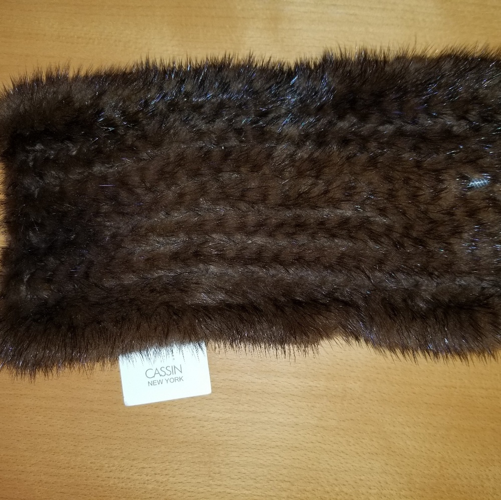 mink fur headband